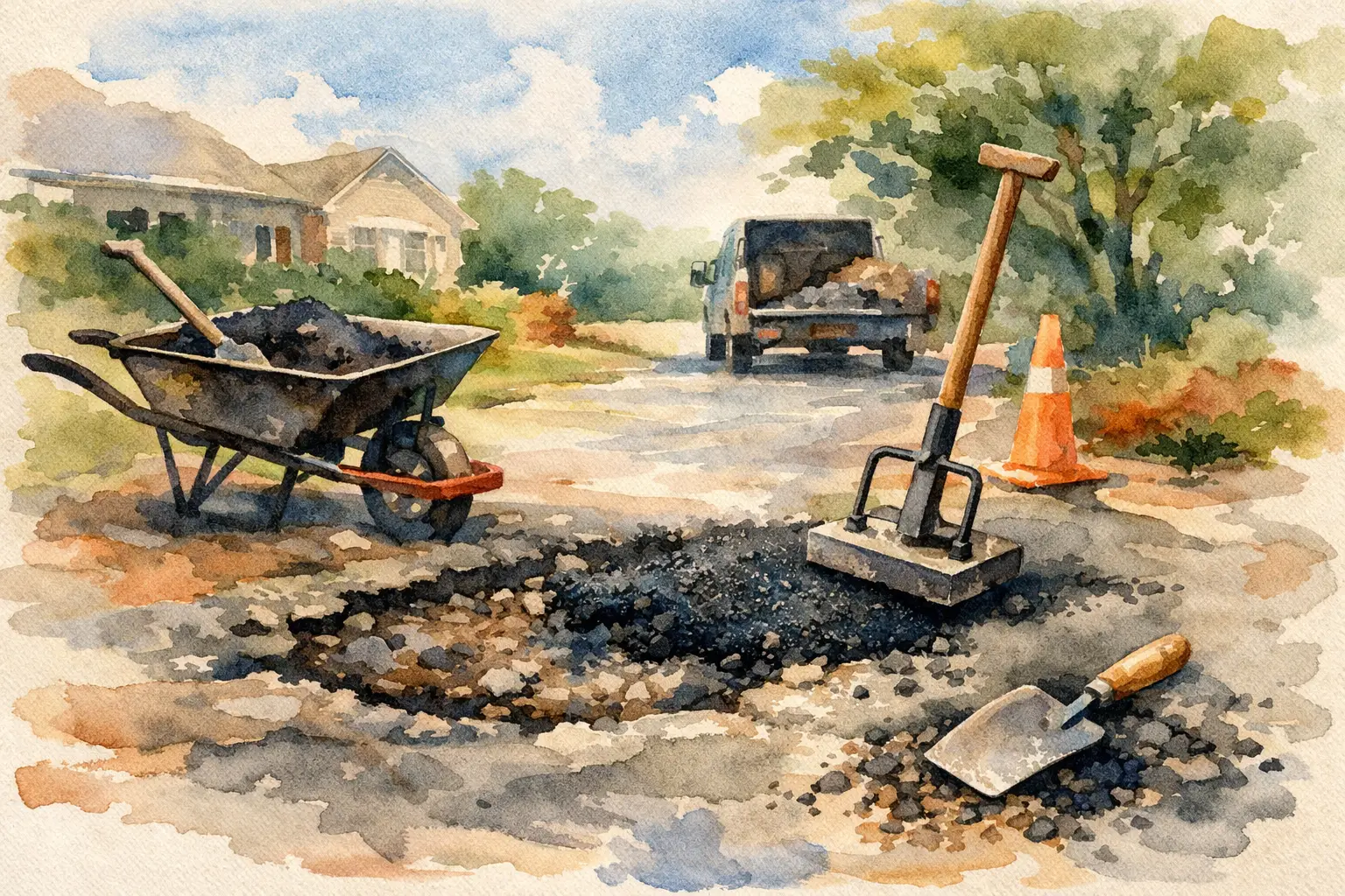 Driveway Pothole Repair Done Properly