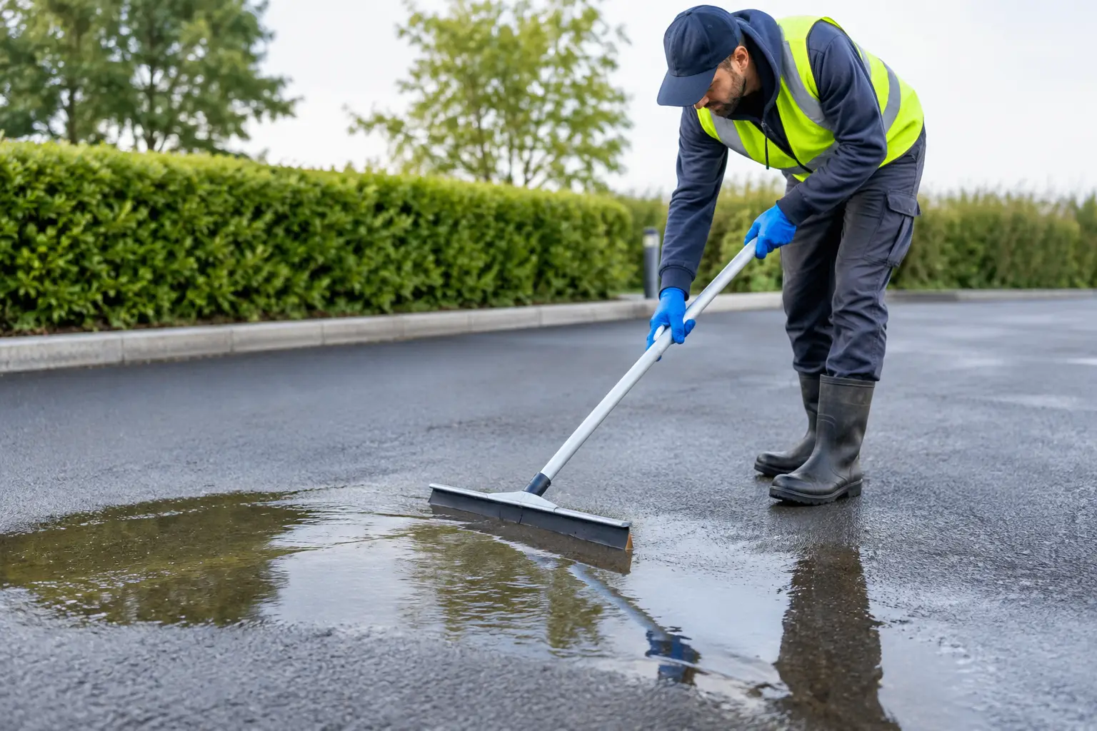 How to Remove Standing Tarmac Water Safely